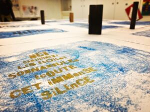 Atelier gravure Poésie Typographiée, Maison des Arts, 2025